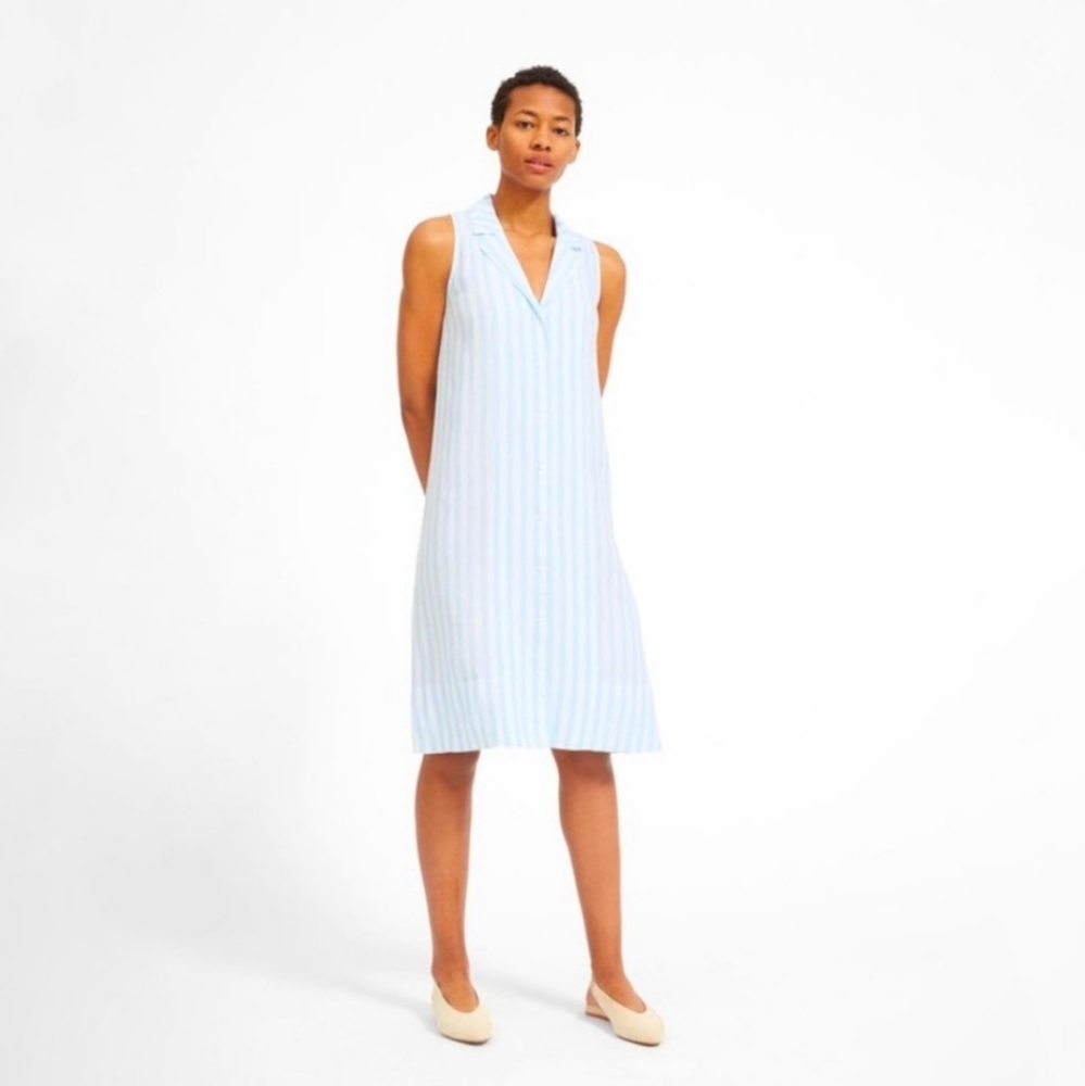 NWT Everlane Linen Sleeveless Shirt Dress - Size 2